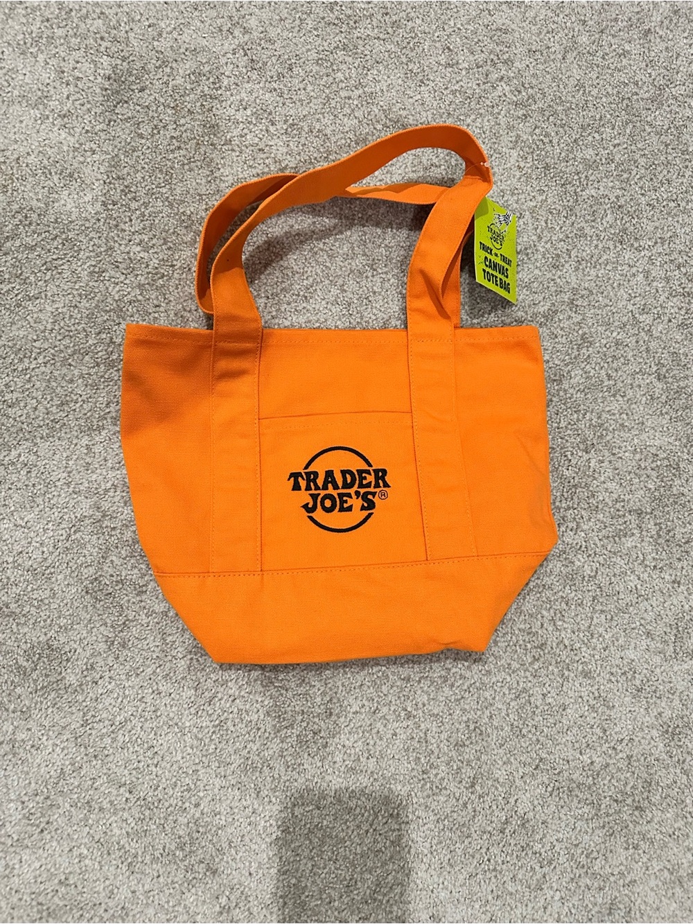 Trader Joe's Orange Canvas Tote Bag